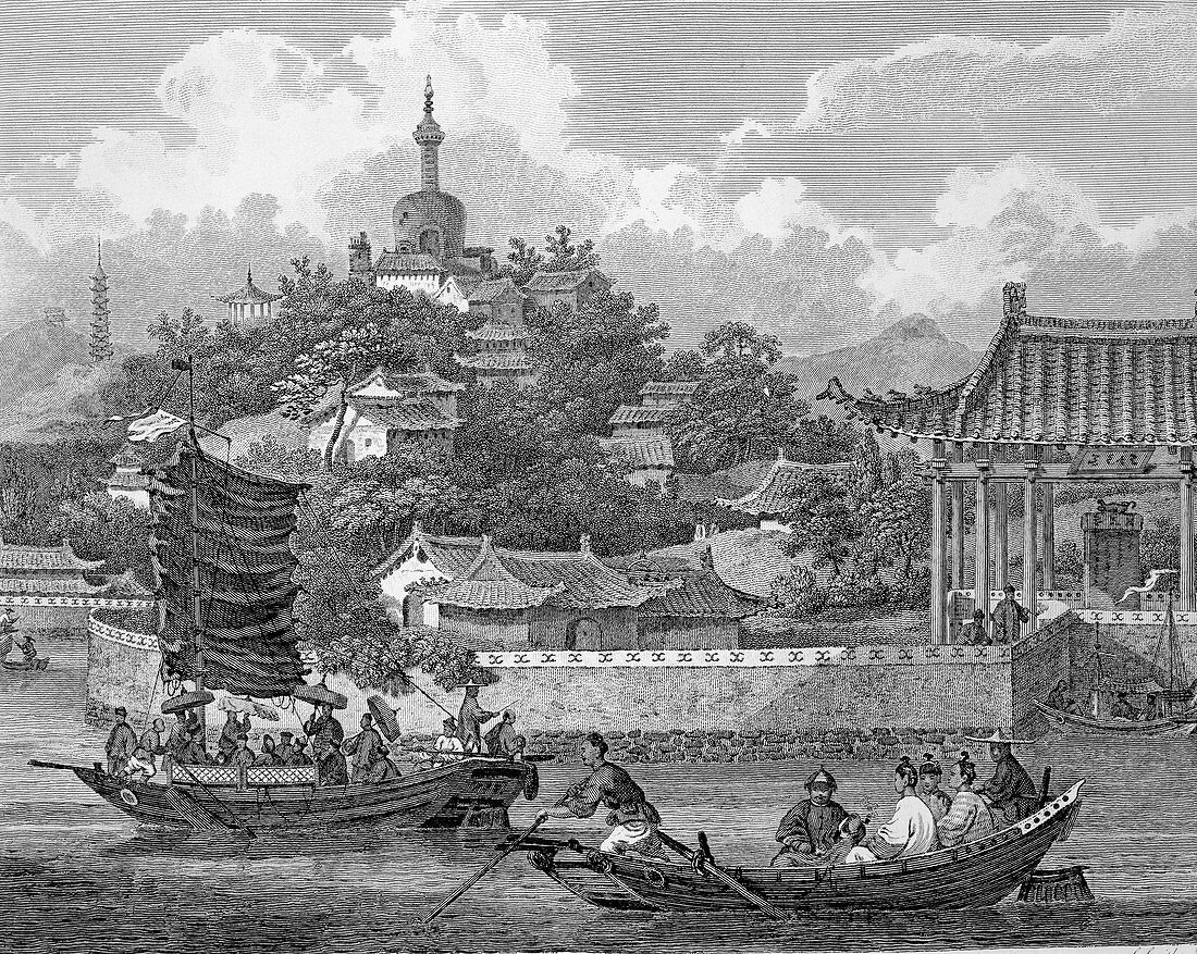 Gardens of the Imperial Palace, Peking, China, 1796