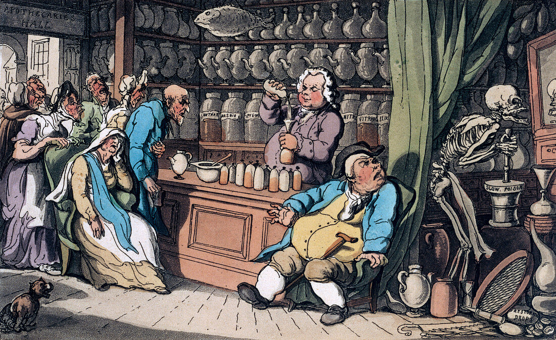 Scene in an apothecary's shop, 1814