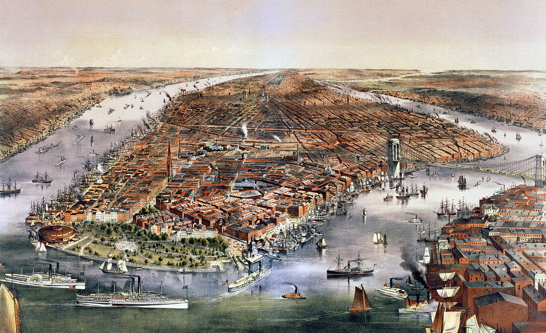 The city of New York, USA, 1870