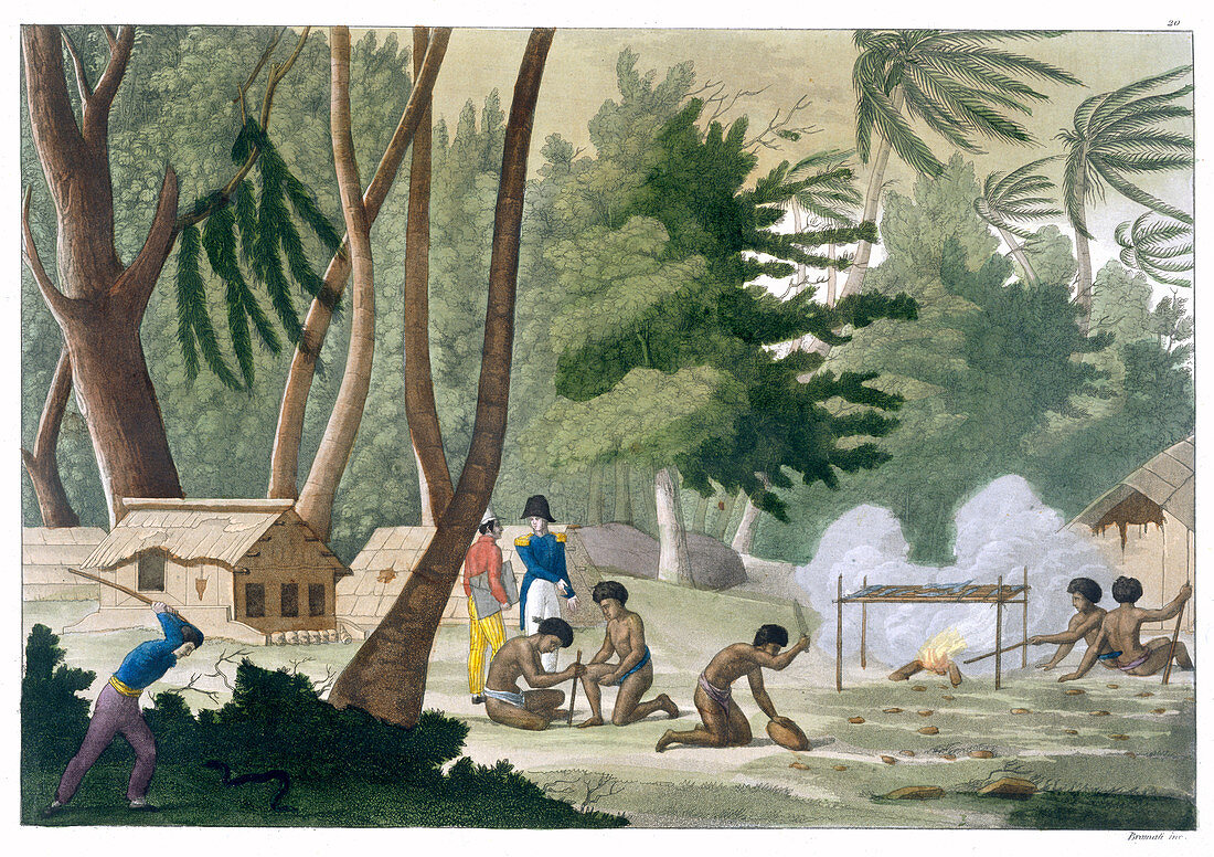 Papu Tribe on the Isle of Rawak, c1820-1839