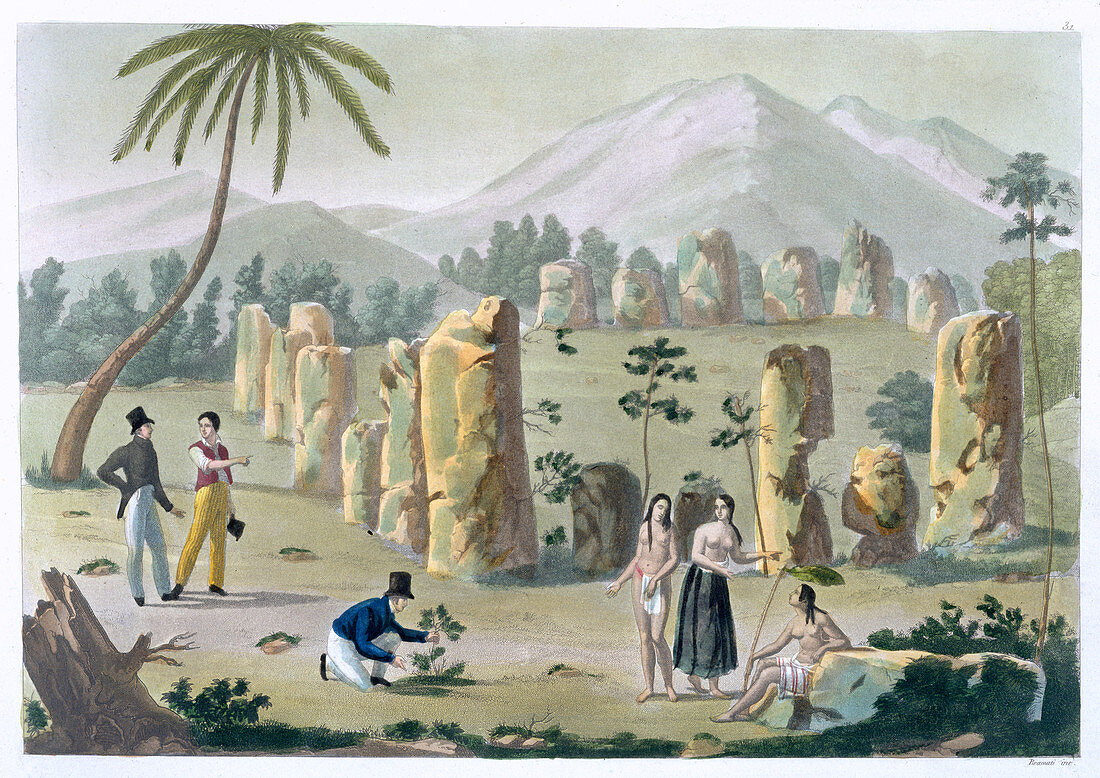 House of the Ancients, Island of Tinian, c1820-1839