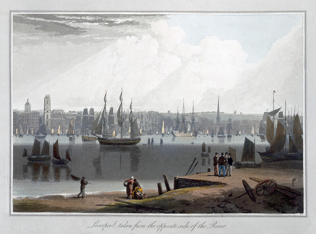 Liverpool, taken from the oppersite side of the River, 1815
