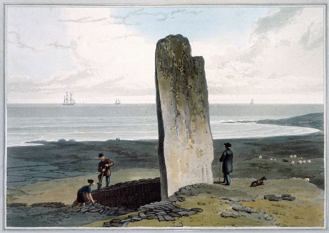Druidical Stone, Isle of Lewis, Scotland, 1820