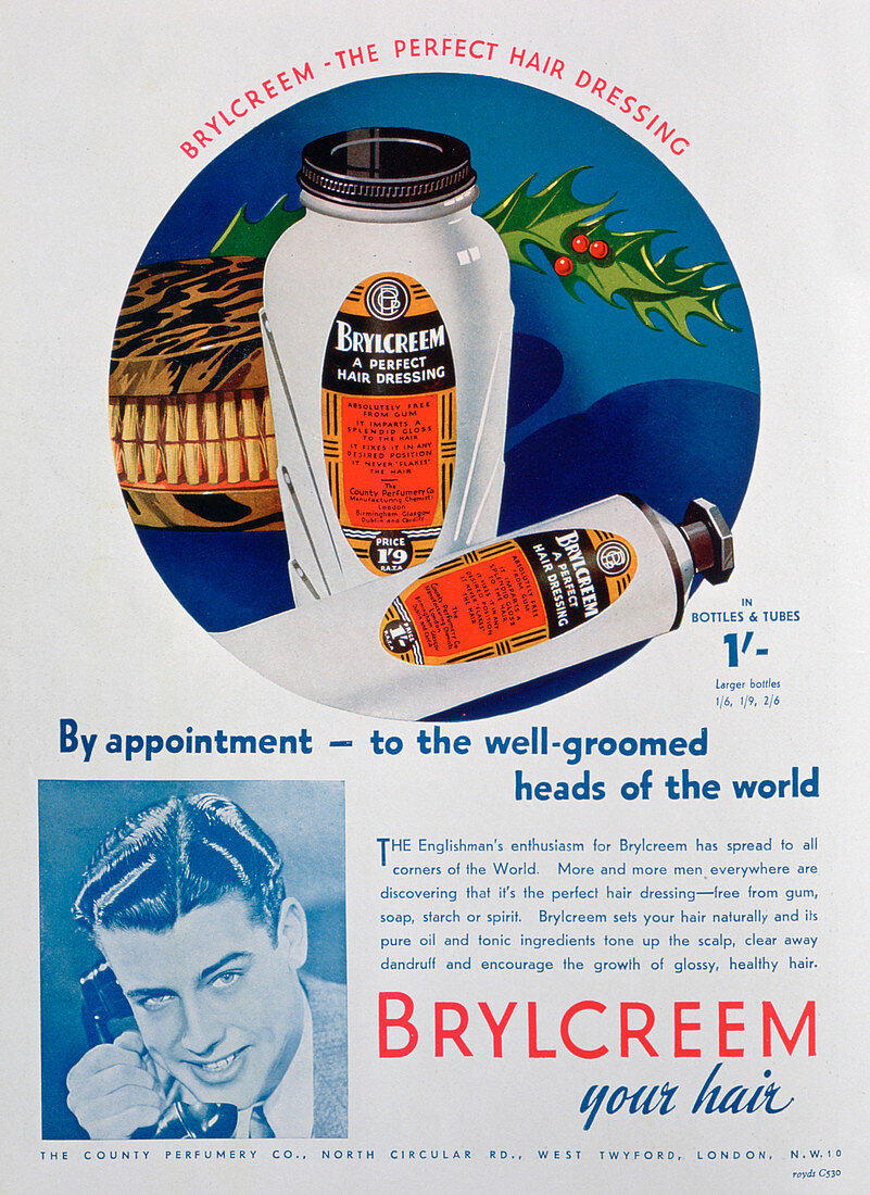 Brylcreem advert, 1938