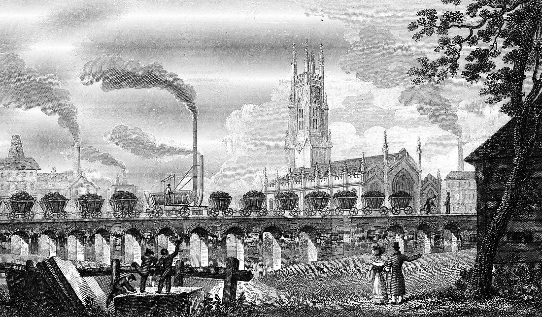 Christ Church and Coal Staith, Leeds, West Yorkshire, 1829