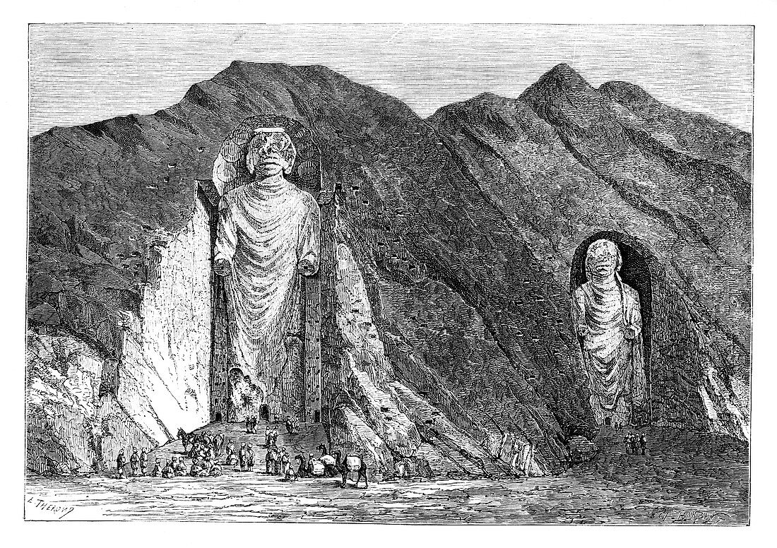 Colossal Idols, Upper Bamlan Valley, Afghanistan, 1895