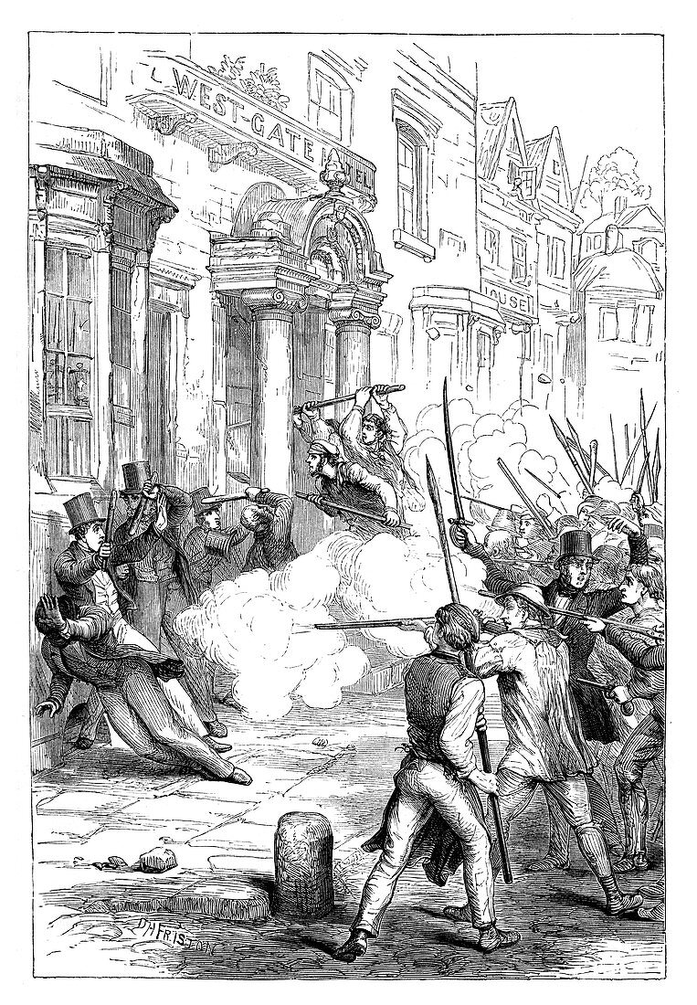 Chartist riots at Newport, Monmouthshire, 1839
