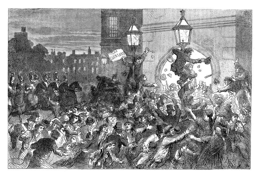 Bread riots, House of Commons, Westminster, London, 1815
