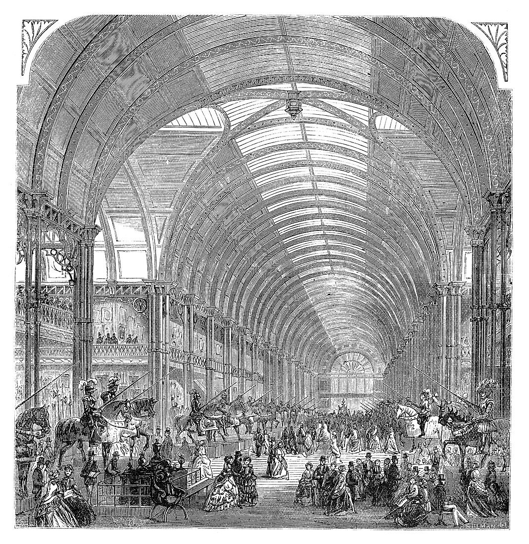 Interior view of the Manchester Exhibition, 1857