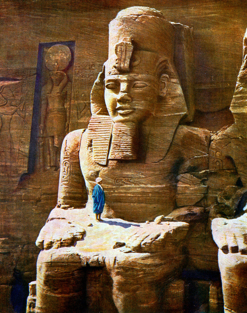 Statue of Rameses II at Abu Simbel, Egypt, 1933-1934