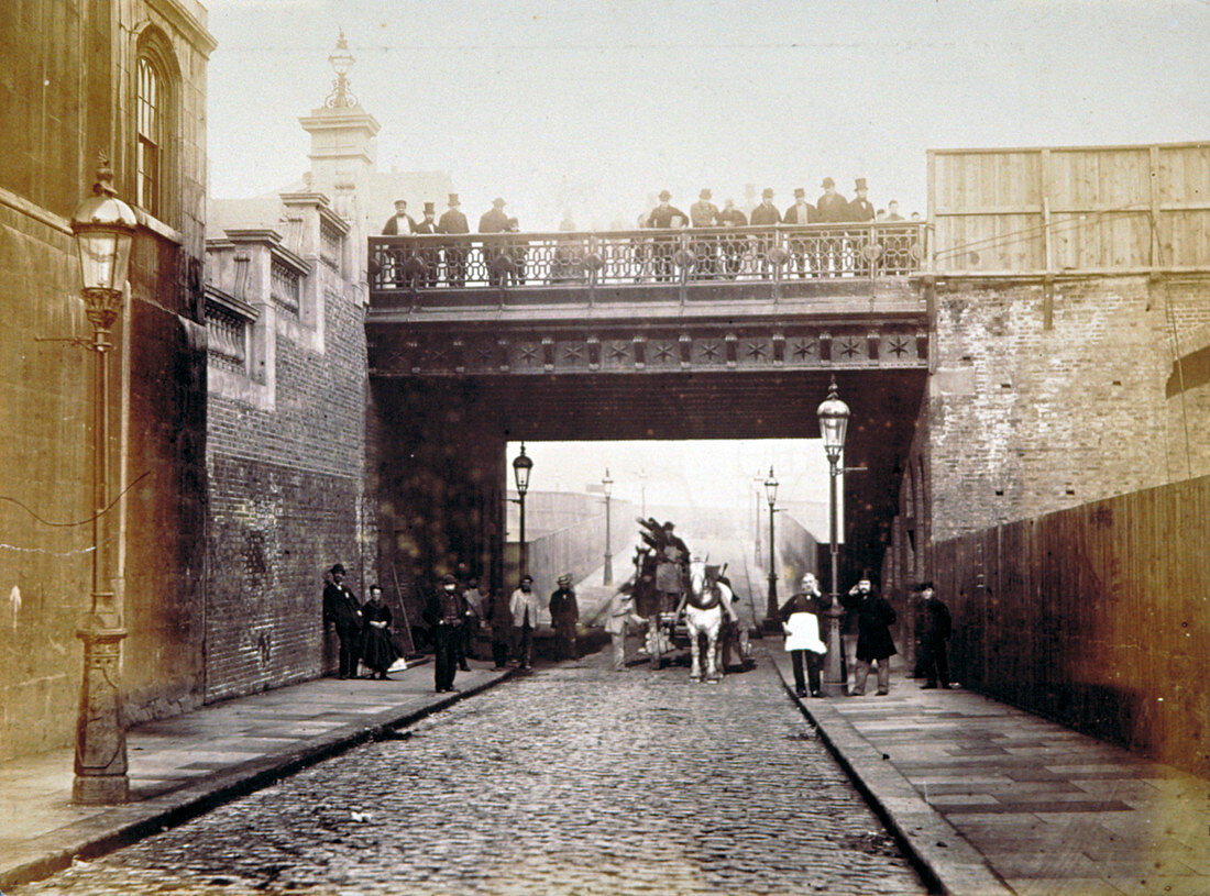 View of Shoe Lane Bridge, City of London, 1869