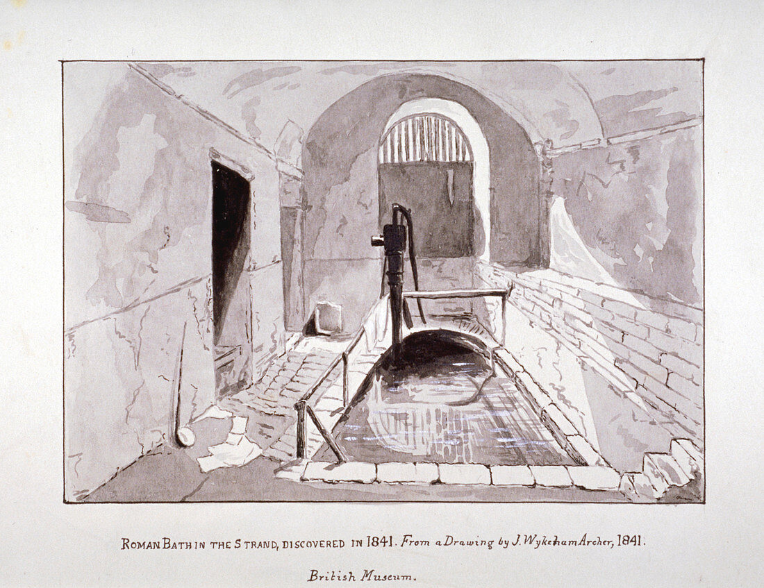 Brick reservoir discovered in Strand Lane, London, 1841