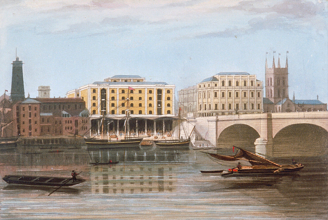 Fenning's Wharf, Bermondsey, London, c1835