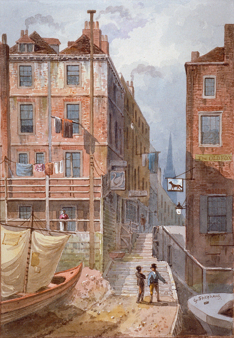 Hungerford Stairs, Westminster, London, c1815