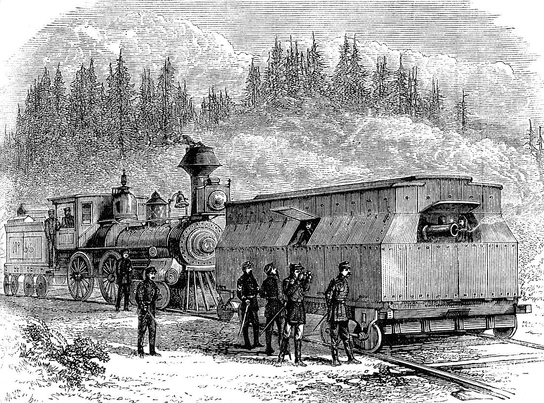 A railroad battery, American Civil War, 1861-1865