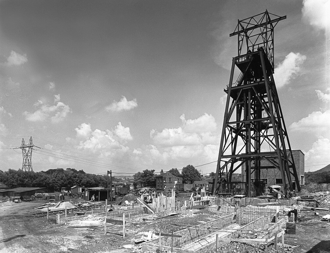 The new headgear at Kilnhurst colliery, South Yorkshire, UK