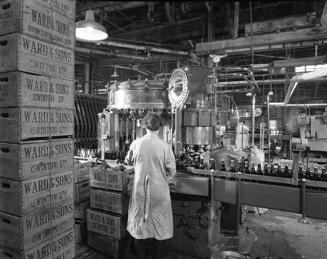 Soft drink bottling plant, Swinton, South Yorkshire, 1960