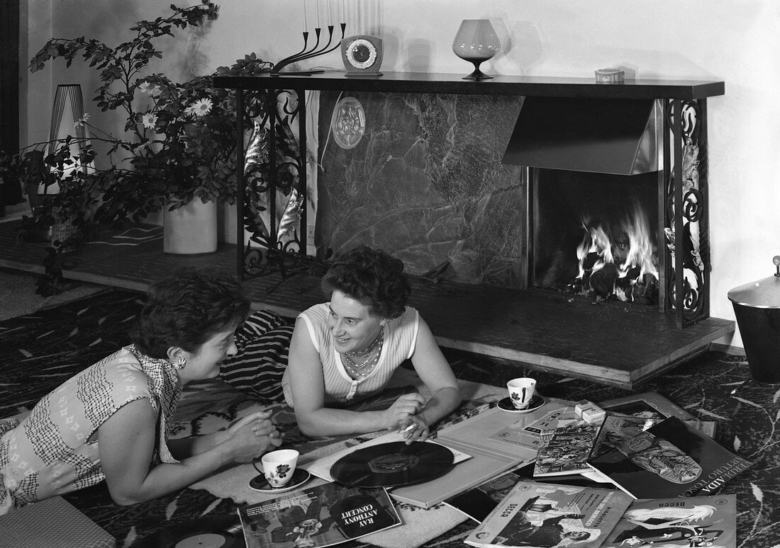 Photograph taken for a Baxi Fireplaces advertisement, 1961