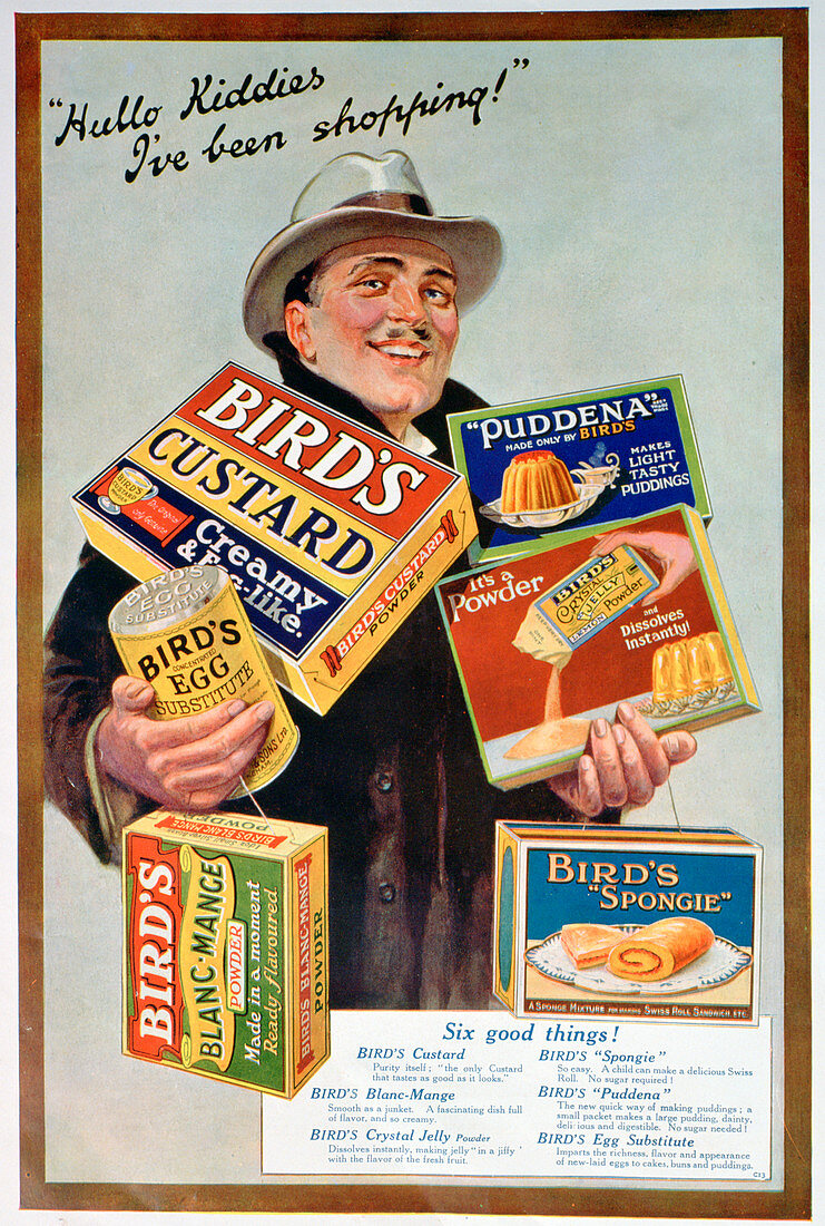 Advert for Bird's foods, 1920