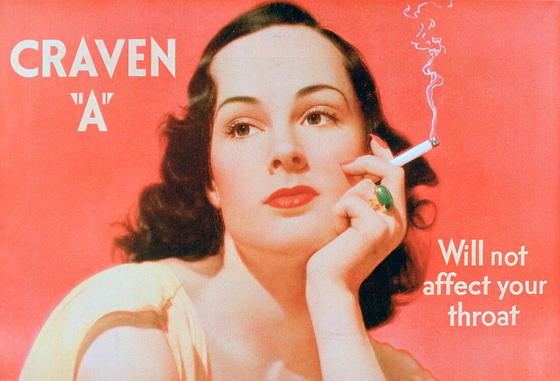 Advert for Craven 'A' cigarettes, 1939