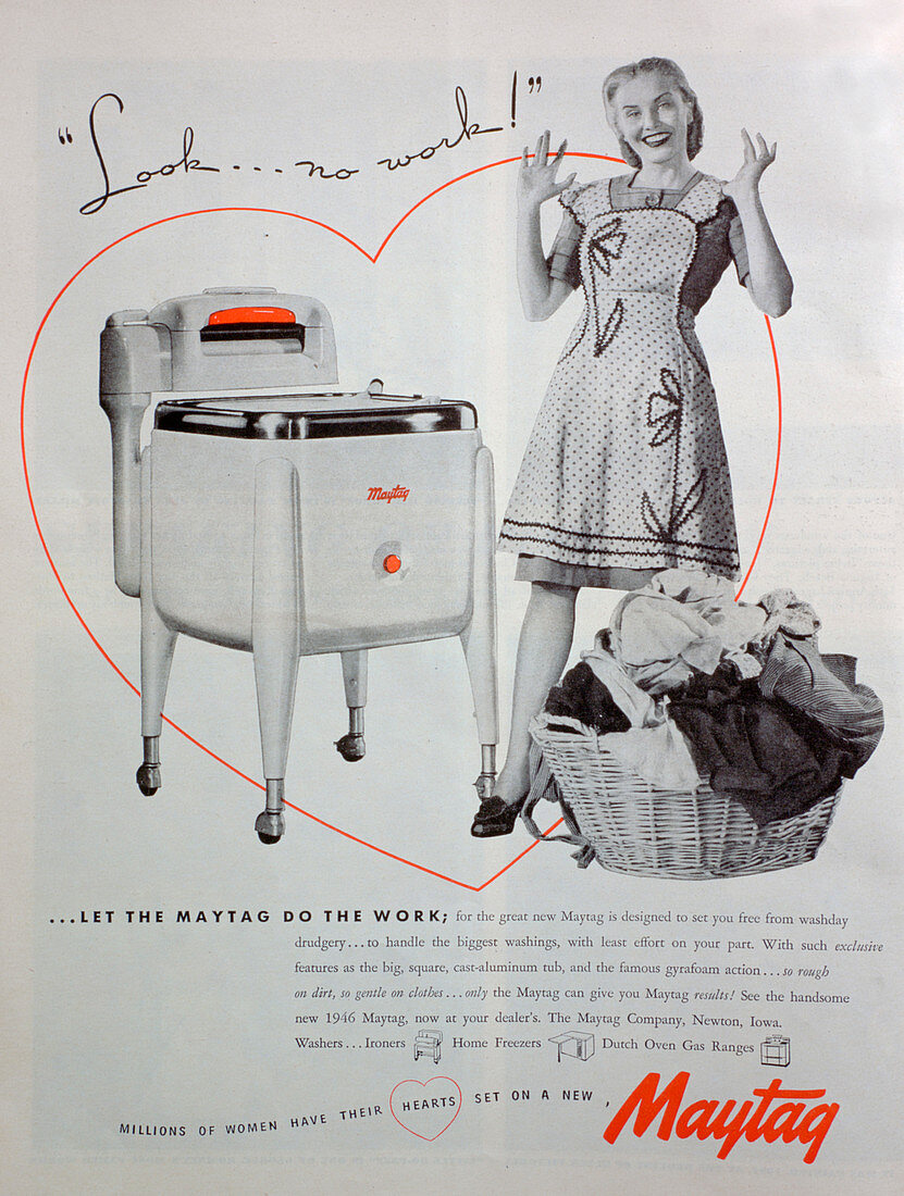 Maytag washing machine advert, 1946