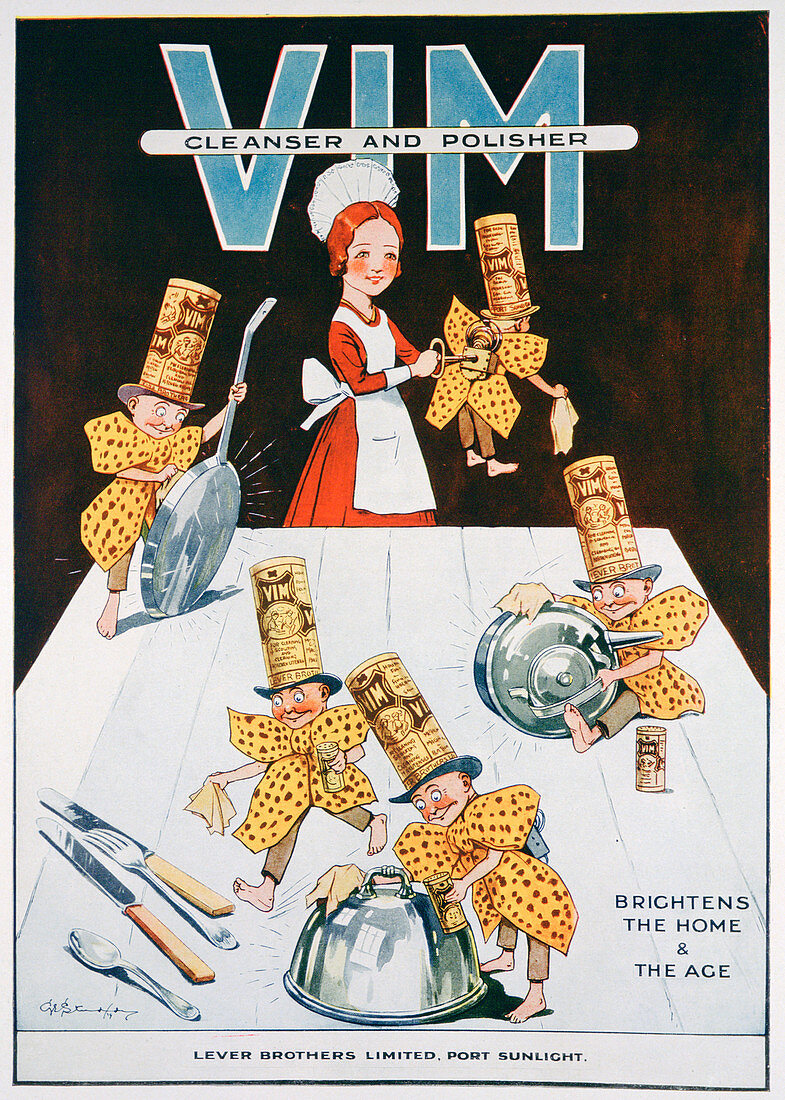 Advert for Vim cleanser and polisher, 1919