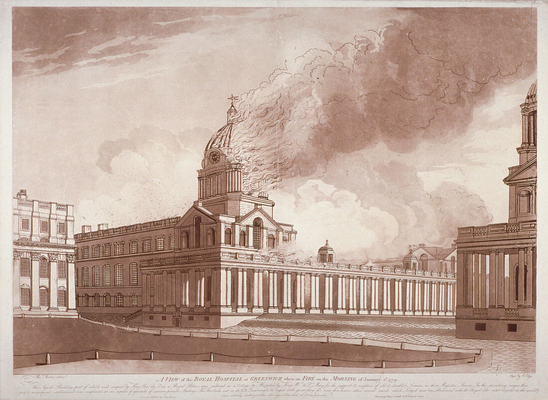 Fire at Greenwich Hospital, London, 2nd January, 1779