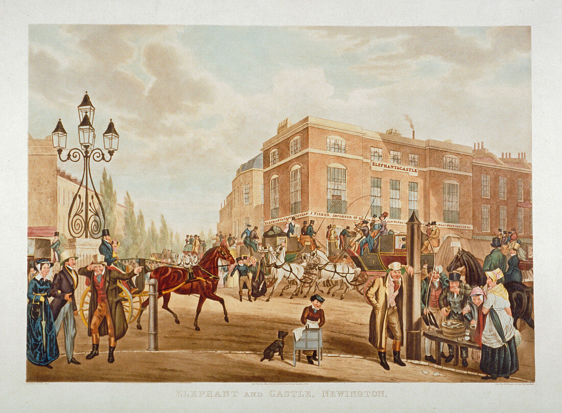The Elephant and Castle Inn, Southwark, London, 1826