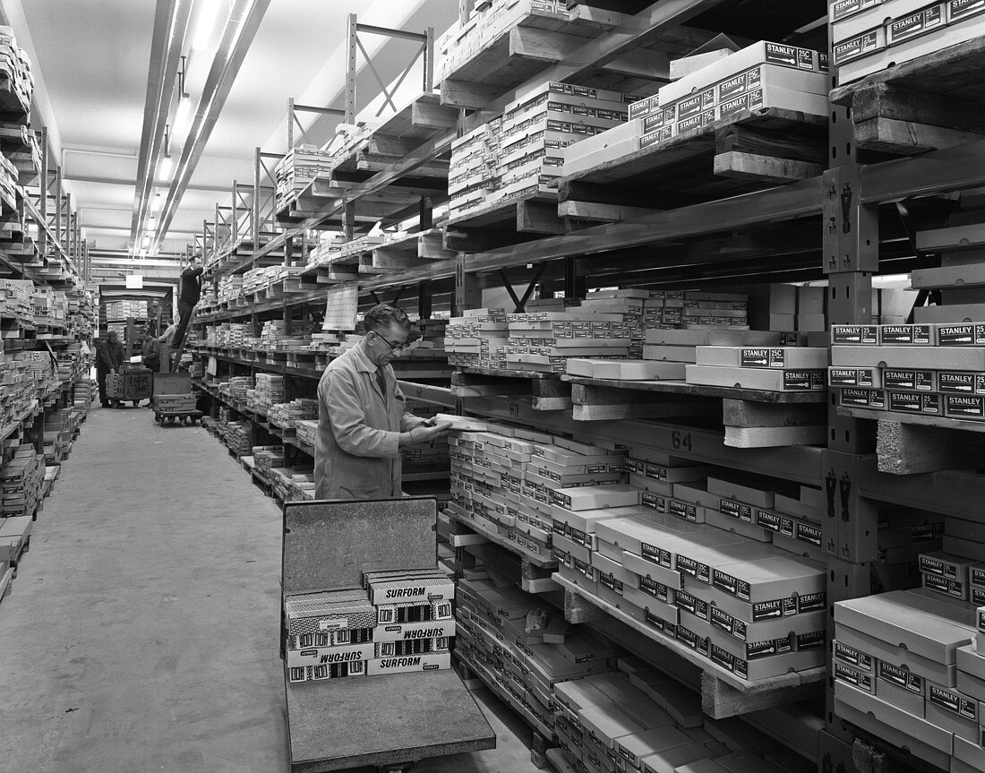 Distribution warehouse, Stanley Tools, 1967