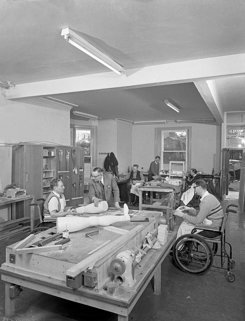Retraining at a paraplegic centre, 1960