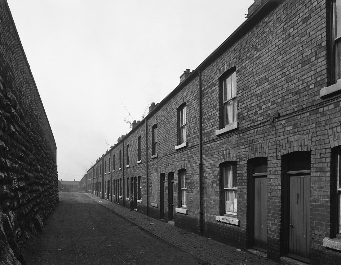 Terraced miners' housing, South Yorkshire, 1960s