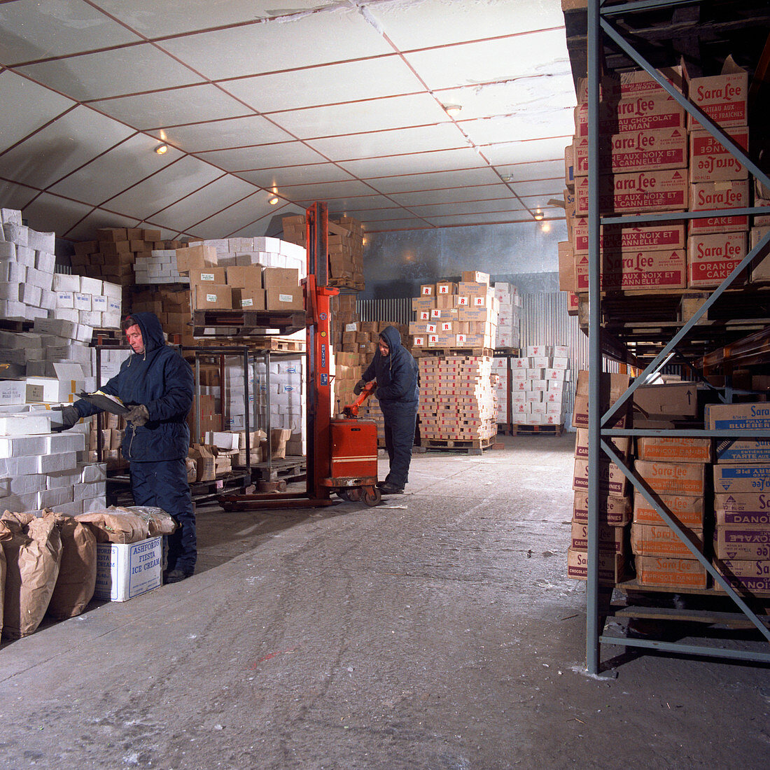 Workers in a cold store, 1973