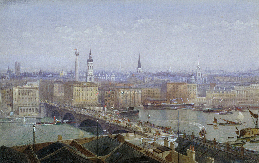 London Bridge and the City of London, 1892