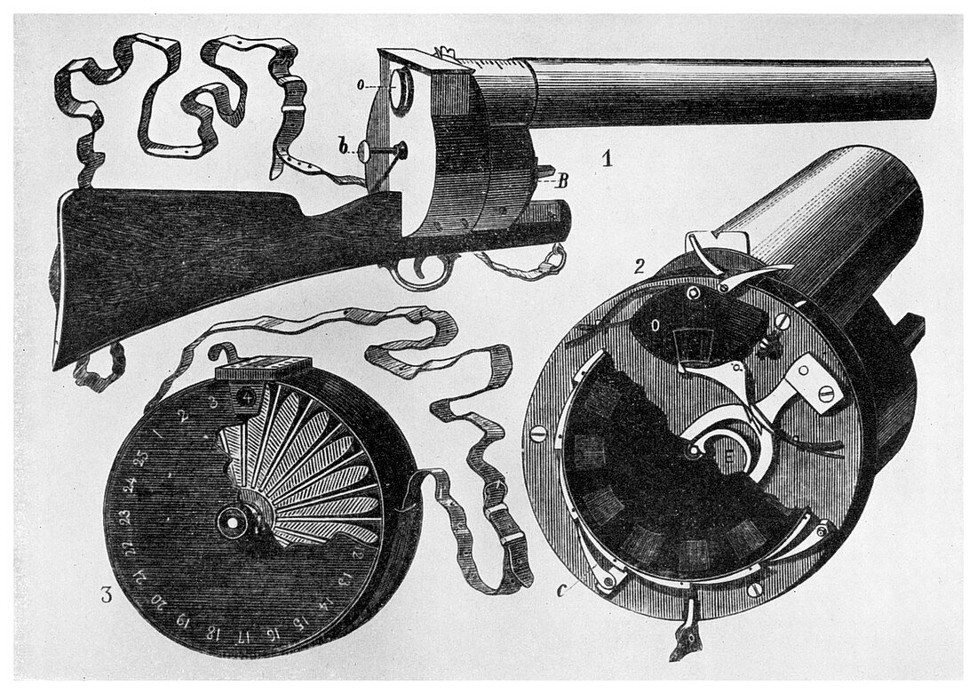Photographic gun designed by Etienne Jules Marey, 1882