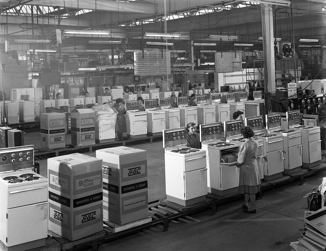 Cooker assembly line, 1963
