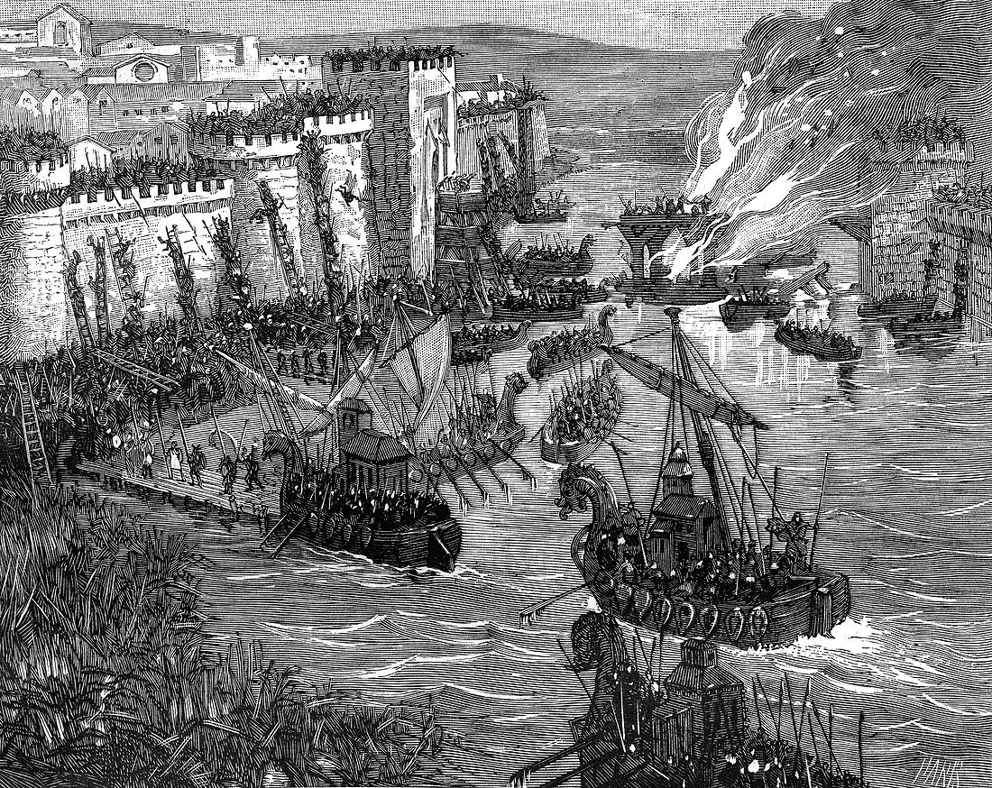The Viking attack on Paris, 885