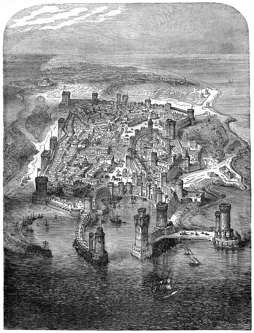 A view of Rhodes, 1480