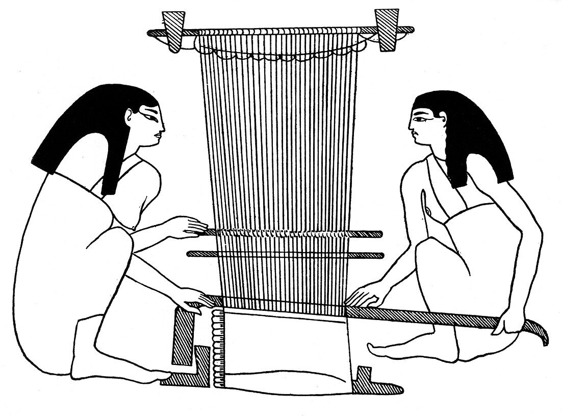 Egyptian weavers, c3000 BC