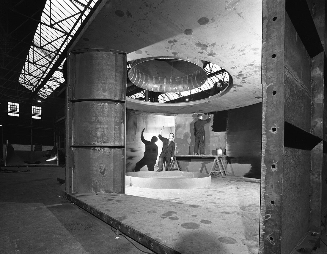Fabricating a giant extractor fan, 1963