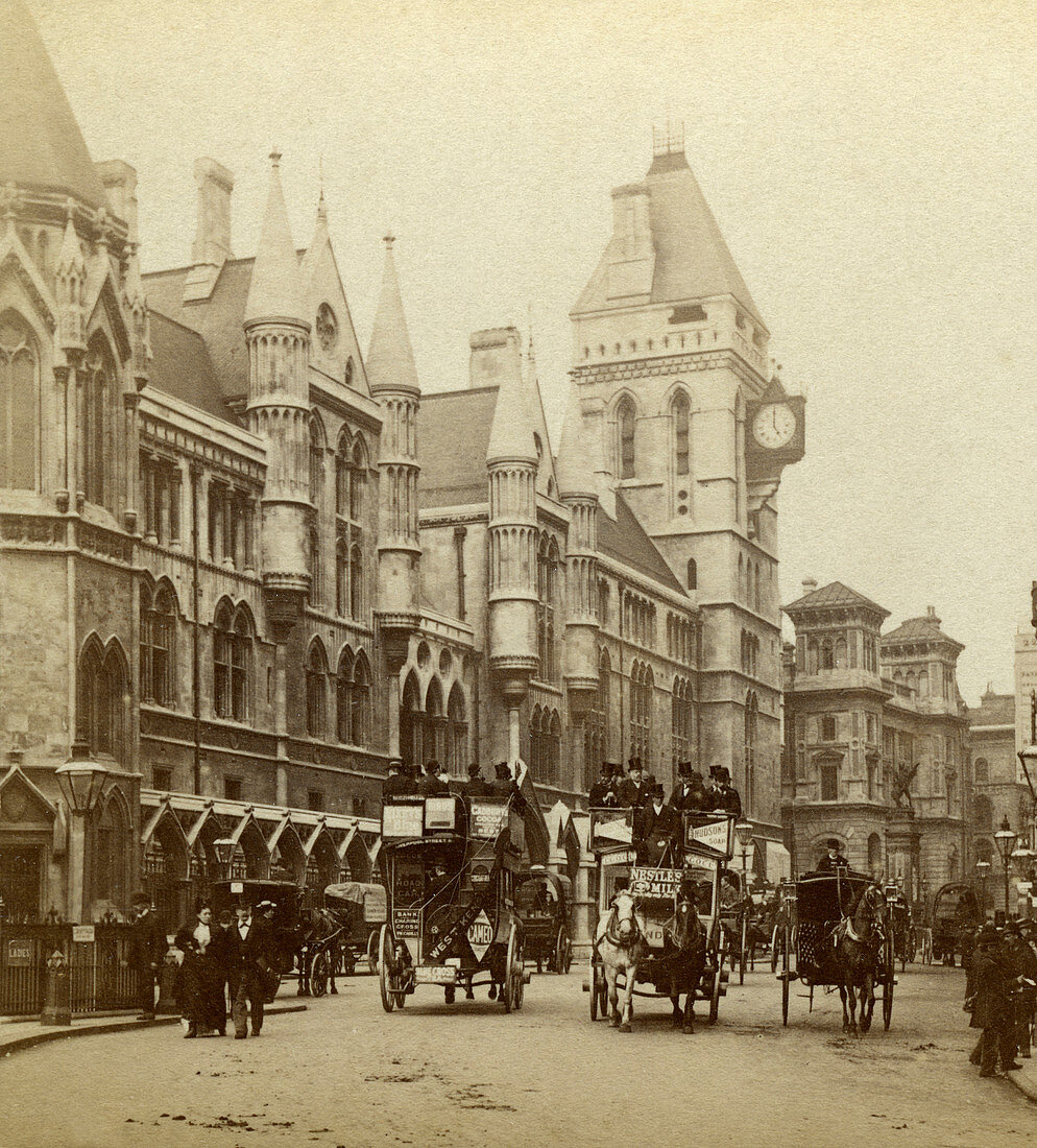 Law Courts, Strand, London, late 19th century