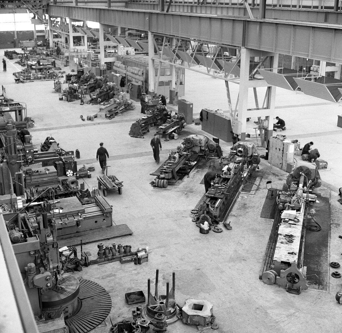 Lathe workshop area, 1964
