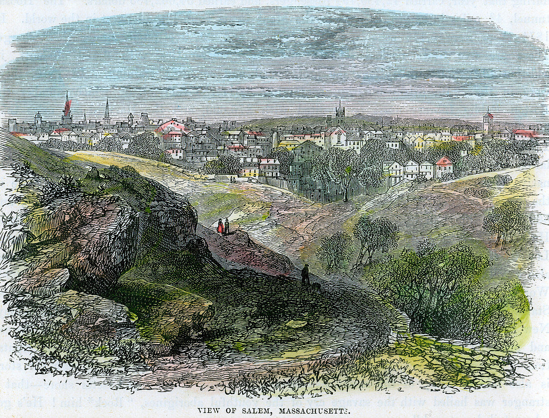 View of Salem, Massachusetts, USA, c1860