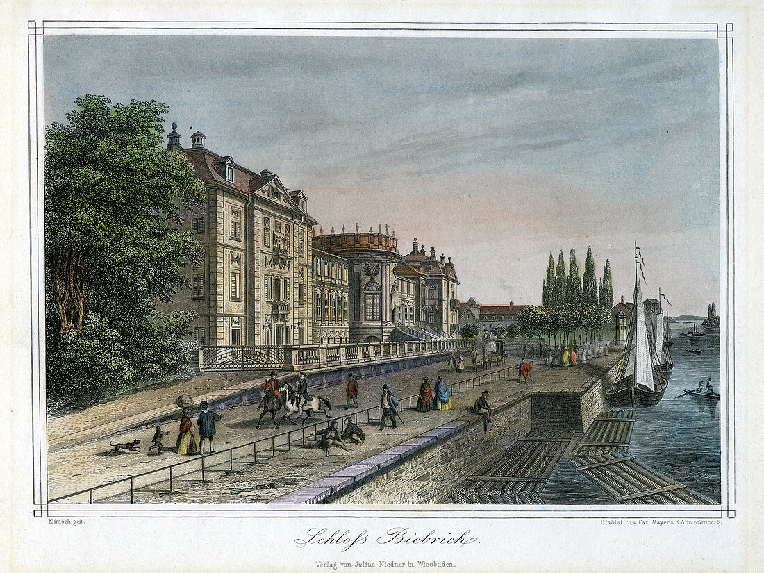 Biebrich Palace, Wiesbaden, Germany, c1820