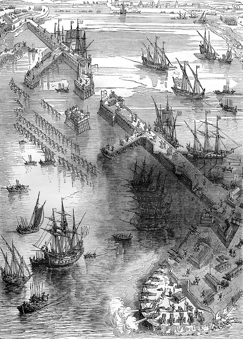 Siege of La Rochelle, France, 1627