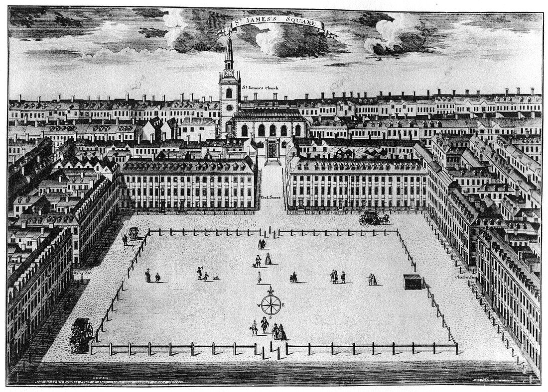 St James's Square, London, 18th century