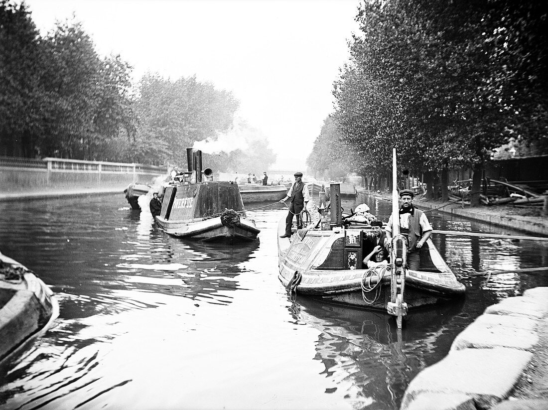 Boats on Regent's Canal, London, c1905