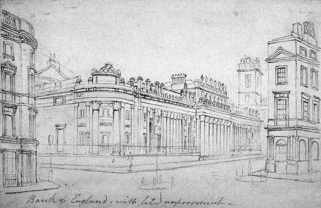 The Bank of England, City of London, c1830