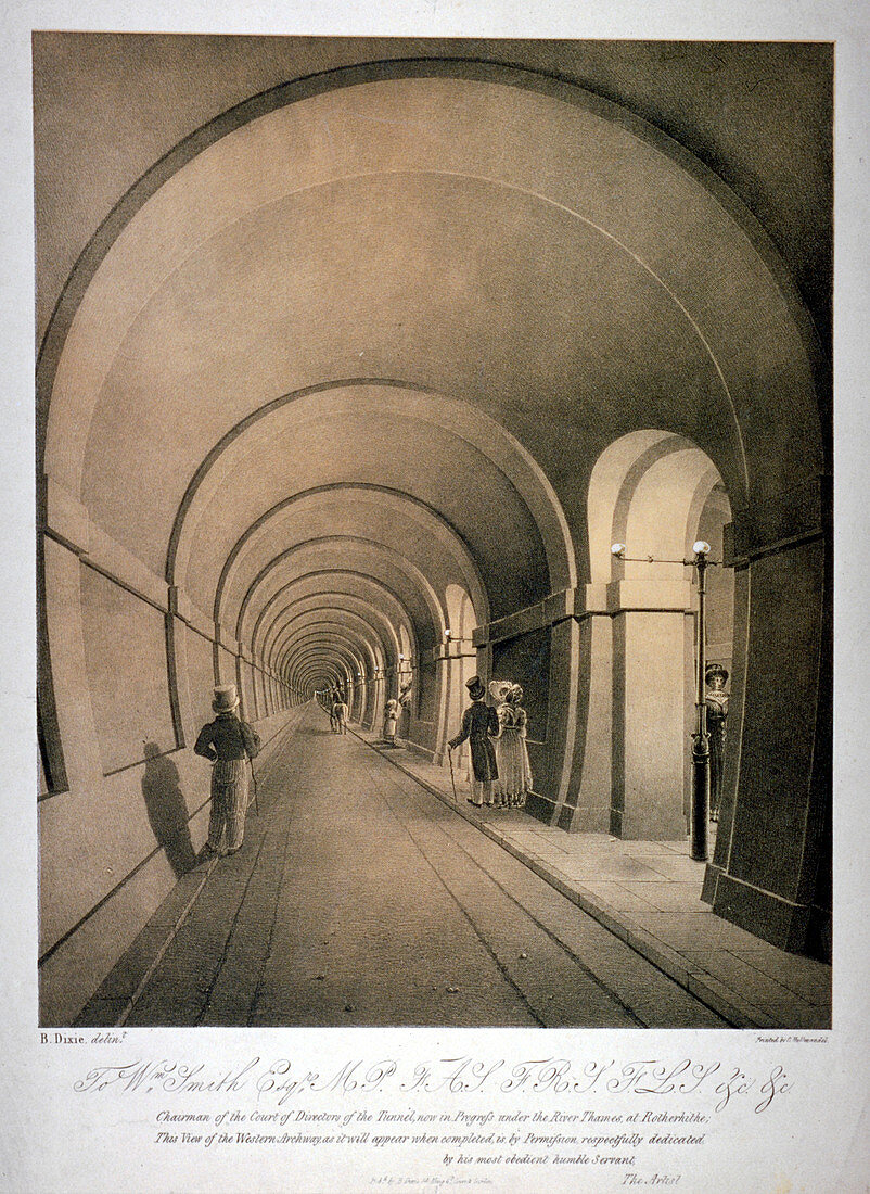 Proposed western archway of the Thames Tunnel, London, c1831