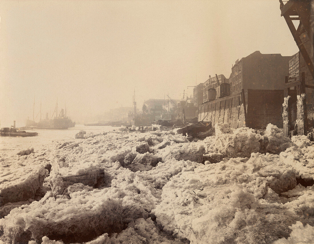 Thames during the frost of February 1895