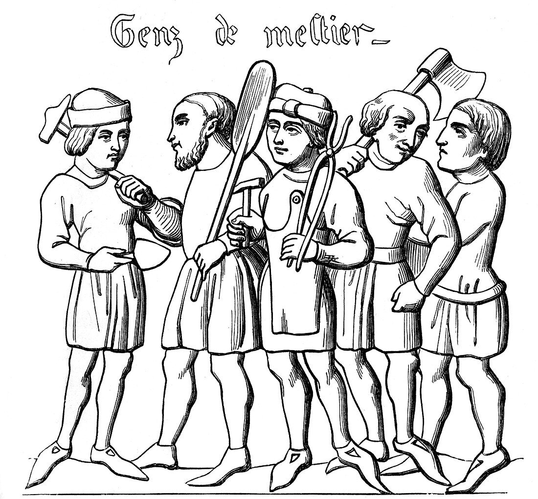Professional tradesmen, 14th century